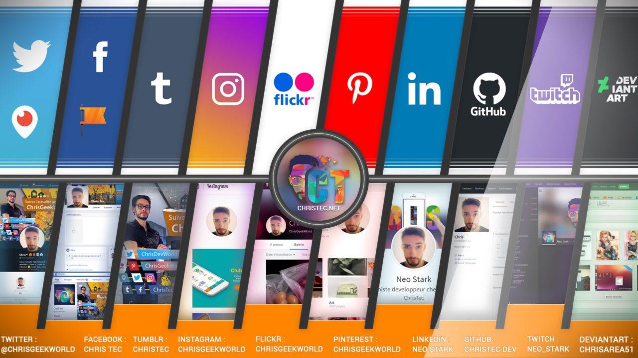 ChrisTec – Tous mes réseaux sociaux, venez me suivre !!