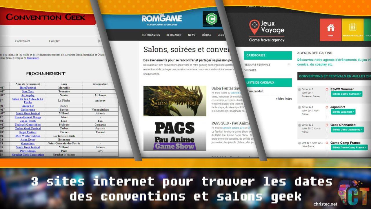 3 sites internet pour trouver les dates des conventions et salons geek