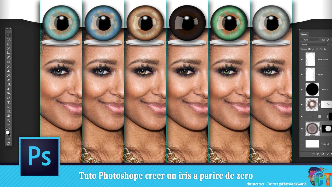Tuto Photoshop, création d’un iris à partir de 0 pour retoucher des yeux