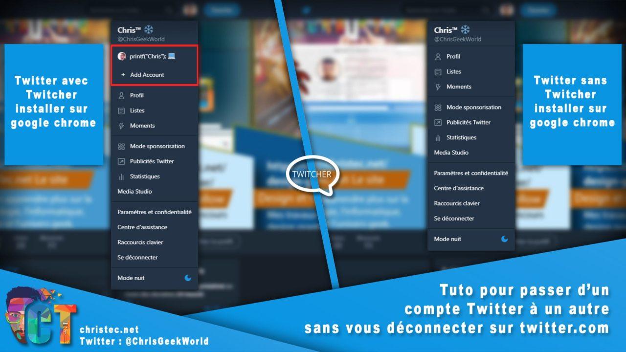 Tuto pour passer d’un compte Twitter à un autre sans vous déconnecter sur twitter.com