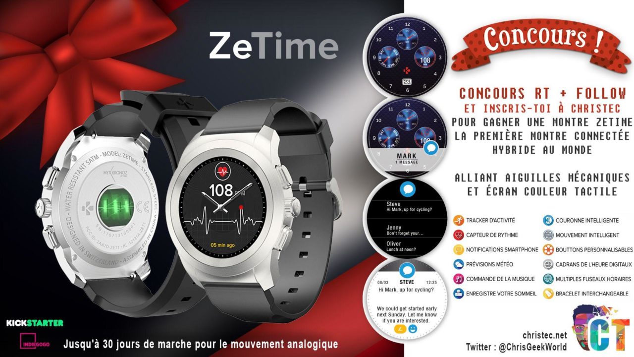 voici le gagnant du concours twitter (montre connectée hybride ZeTime)