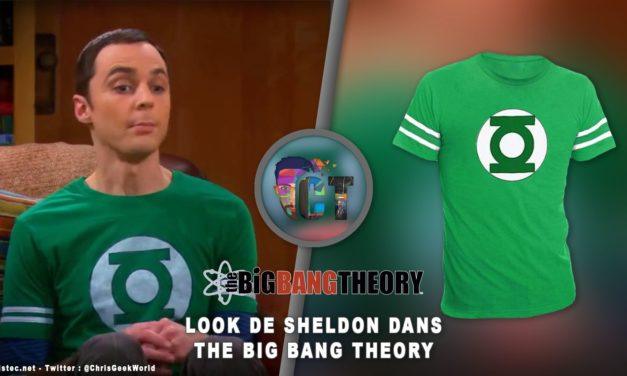 Look de Sheldon Cooper dans The Big Bang Theory ( t-shirt green lantern )