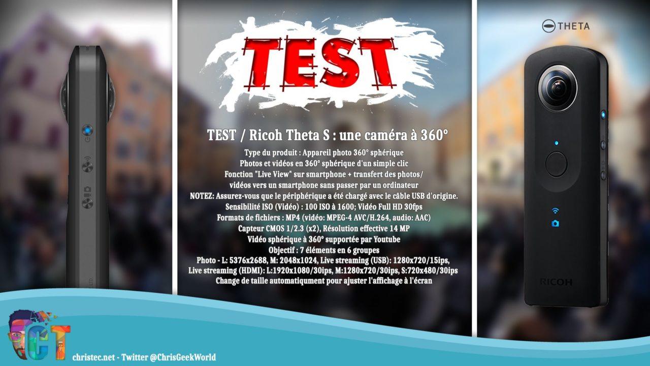 Test caméra à 360° Ricoh Theta S
