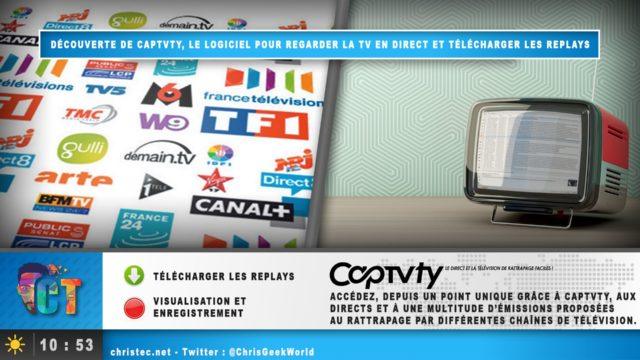 Découverte de Captvty, le logiciel pour regarder la TV en direct et télécharger les replays