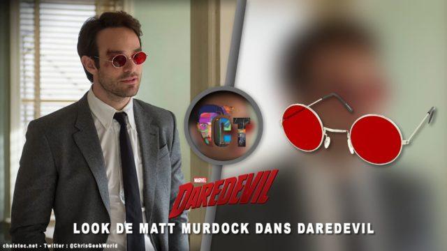 Look de Matt Murdock dans daredevil ( lunettes avec châssis argenté et lentille rouge )