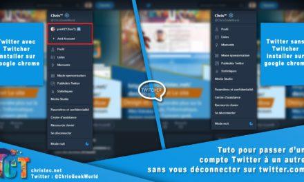 Tuto pour passer d’un compte Twitter à un autre sans vous déconnecter sur twitter.com