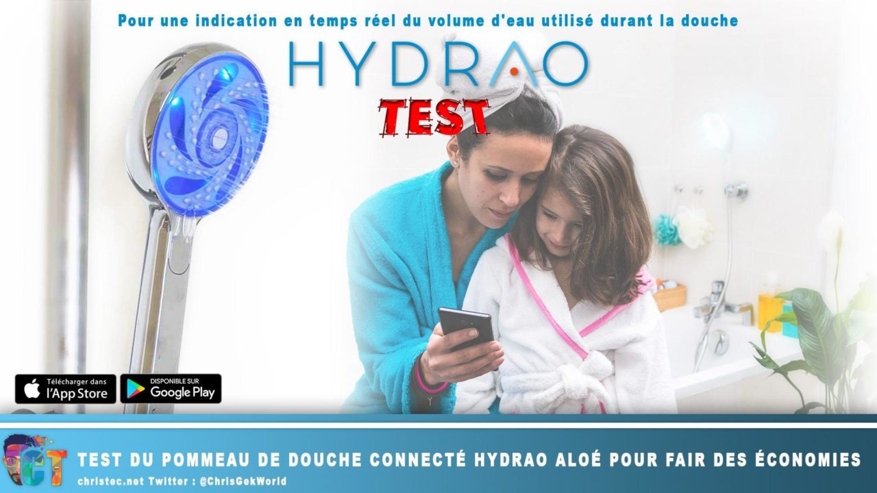 Test du pommeau de douche connecté Hydrao Aloé pour fair des économies