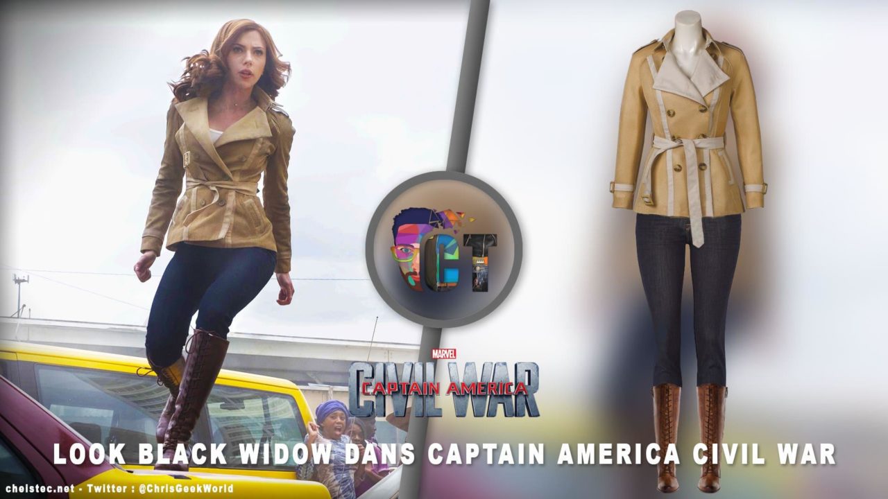 Look de « Black Widow » Natasha Romanoff Captain America Civil War ( jeans, Veste et bottes )