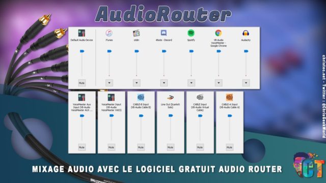 Mixage audio avec le logiciel gratuit Audio Router parfait pour le streaming