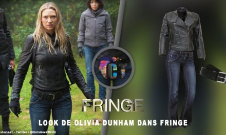 Look de Olivia Dunham dans la série Fringe (Veste en cuir, Jeans, Ceinture)