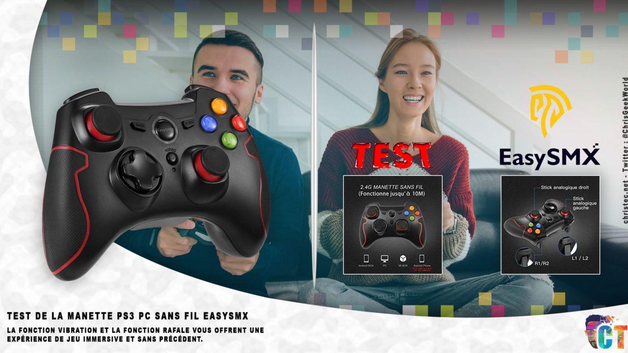 Test de la manette sans fil pour PS3 et PC de EasySMX modèle : ESM-9013