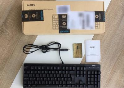 image test du clavier mécanique KM-G6 pour gamer Aukey rétroéclairé par LED 6