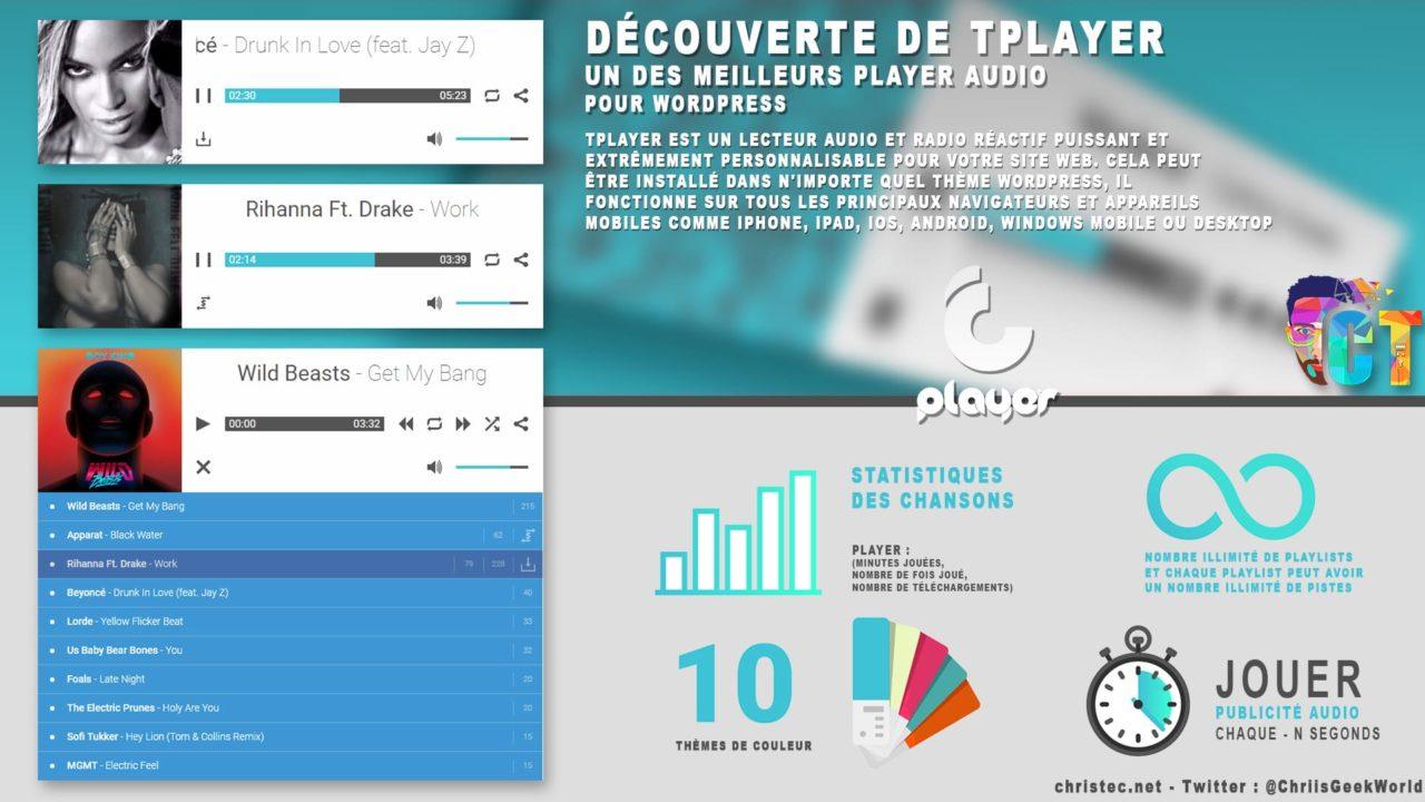 Découverte de tPlayer un des meilleurs player audio pour WordPress