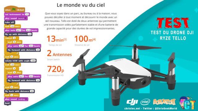 Test du drone DJI Ryze Tello, le meilleur drone d’entrée de gamme