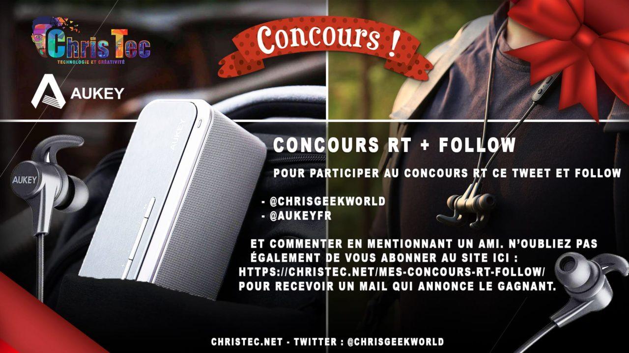 Voici les gagnants du concours twitter (enceinte et écouteurs Bluetooth Aukey)
