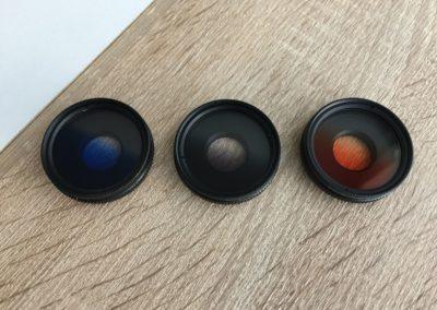 image Test du kit de 3 lentilles Aukey à filtre dégradé gris, bleu, et orange pour smartphone 4
