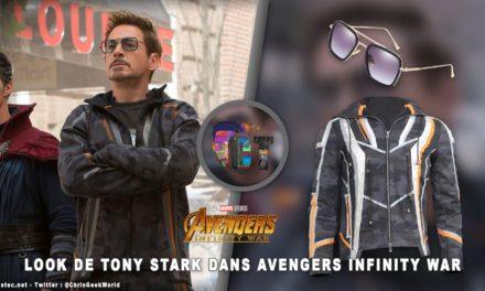 Look de Tony Stark dans Avengers Infinity War (Veste et Lunettes)