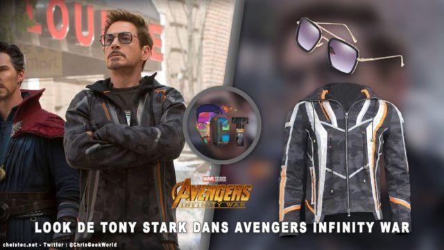 Look de Tony Stark dans Avengers Infinity War (Veste et Lunettes)