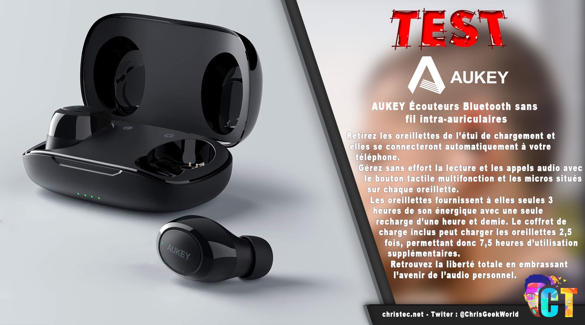 image en-tête Test des écouteurs true wireless intra-auriculaires de Aukey