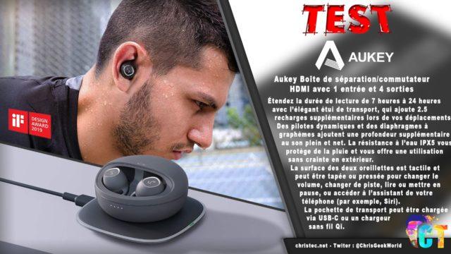 Test des écouteurs true wireless Key Series de Aukey