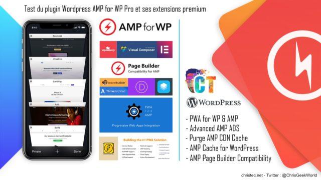 Test du plugin Wordpress AMP for WP Pro et ses extensions premium