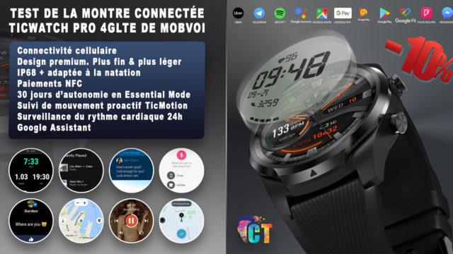 Test de la montre connectée Ticwatch Pro 4GLTE de Mobvoi
