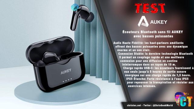 Test des écouteurs Bluetooth Aukey EP-T28 avec des basses puissantes