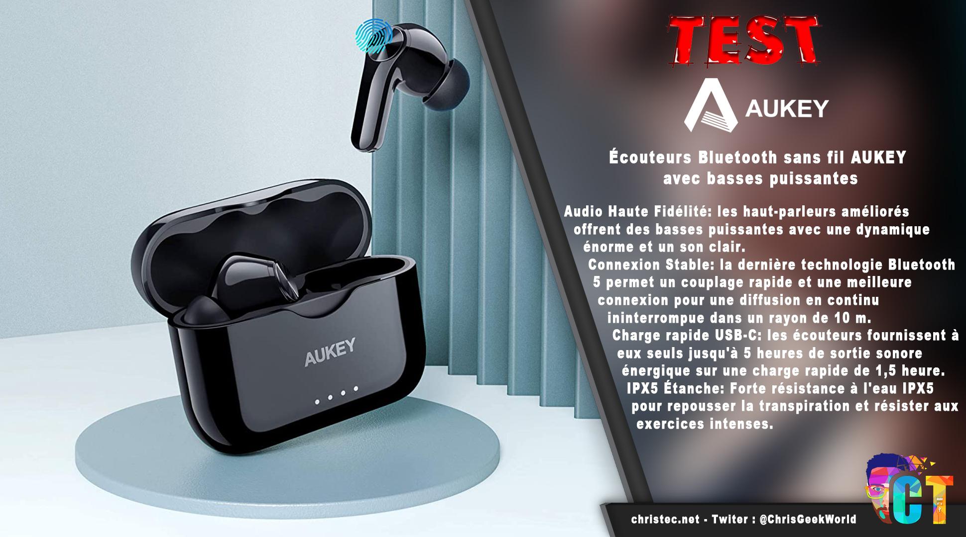 image en-tête Test des écouteurs Bluetooth Aukey EP-T28 avec des basses puissantes
