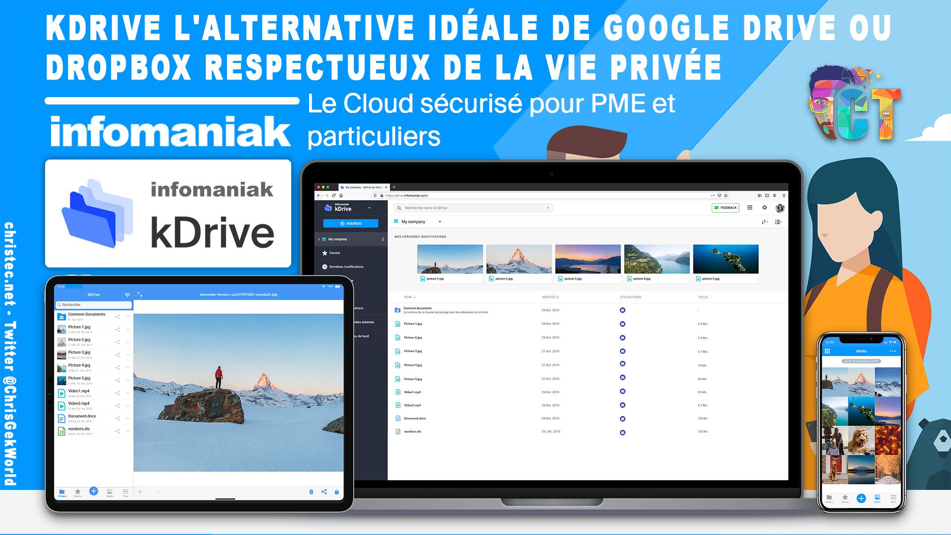 image en-tête KDrive d'Infomaniak, l'alternative idéale et professionnelle à Google Drive