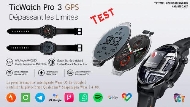 Test de la Ticwatch Pro 3 GPS : La montre connectée avec 2 écrans