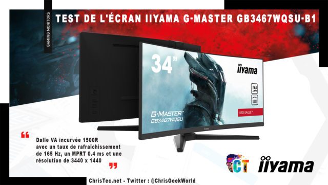 Iiyama G-Master GB3467WQSU-B1 TEST du moniteur 34 pouces 165 Hz