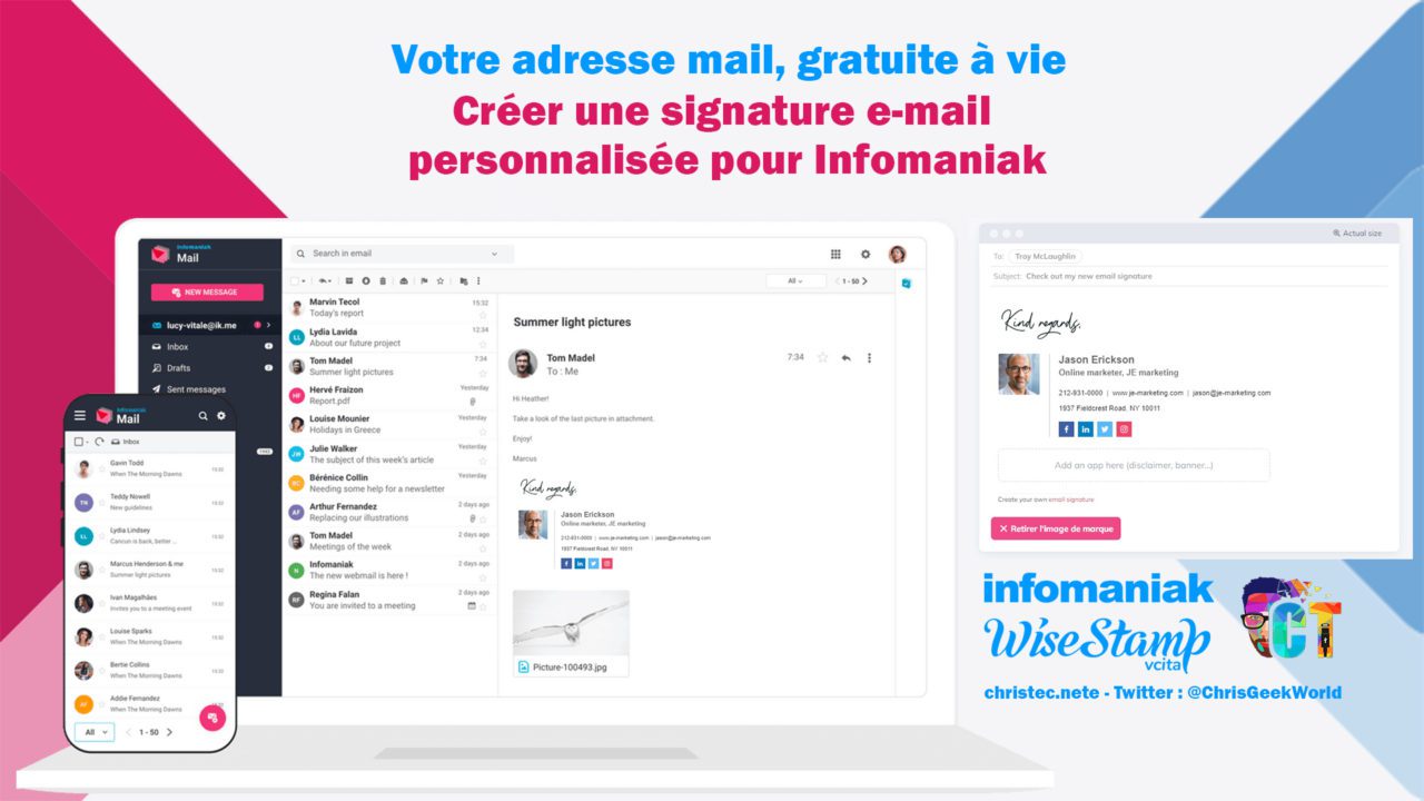 Créer une signature email personnalisée pour Infomaniak