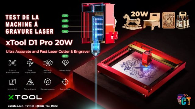 Test de la machine de découpe laser xTool D1 Pro 20W