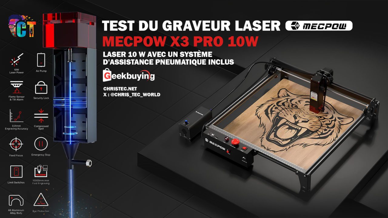 Test du graveur laser Mecpow X3 Pro 10W – Pour pros et débutant