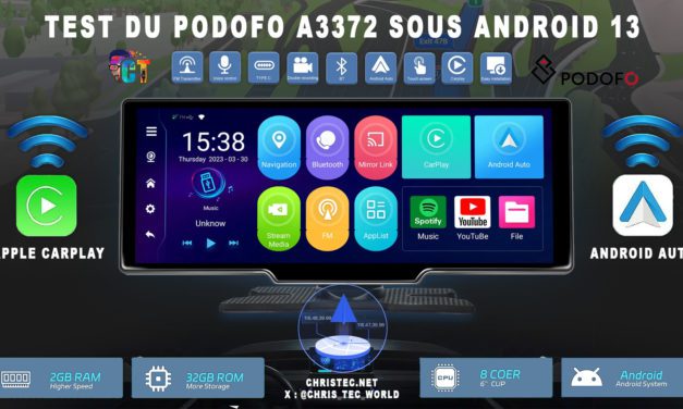 Test du PODOFO A3372 – Apple Carplay, Android Auto et Android 13 dans votre voiture