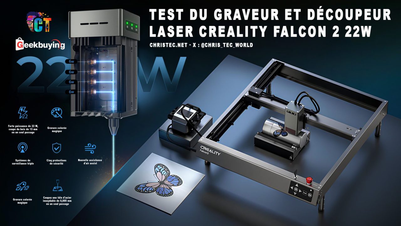 Creality Falcon 2 22W – Test du graveur découpeur laser en détail !