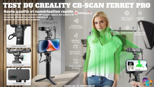 CR Scan Ferret Pro test du scanner 3D de Creality