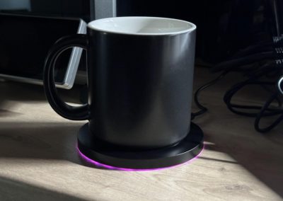 image Test de la tasse chauffante et chargeur sans fil QI Muggo Volt 10