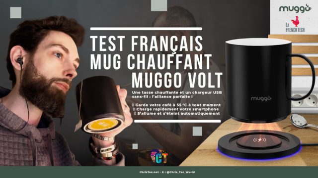 Test de la tasse chauffante et chargeur sans fil QI Muggo Volt