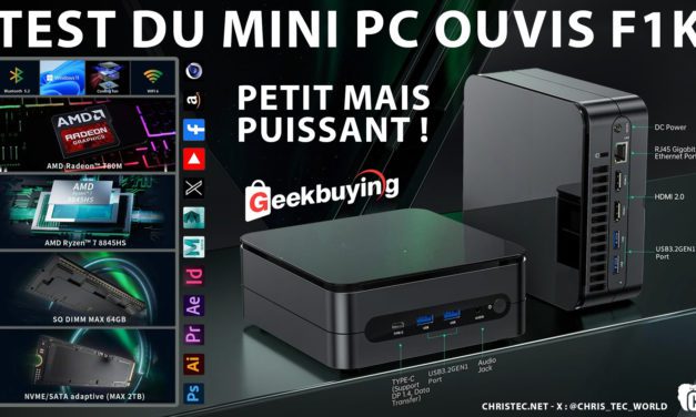 Test du mini PC OUVIS F1K avec AMD Ryzen 7 puissant et compact