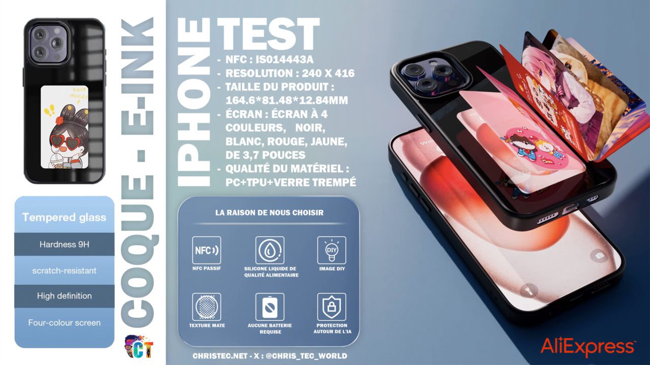 Test d’une coque pour iPhone avec un écran E-Ink intégré : Révolution ou gadget ?