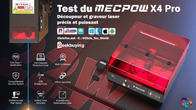 Test du graveur et découpeur laser Mecpow X4 Pro 22W