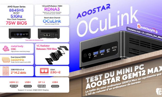 Mini PC AOOSTAR GEM12 Max : Test et Analyse Complète