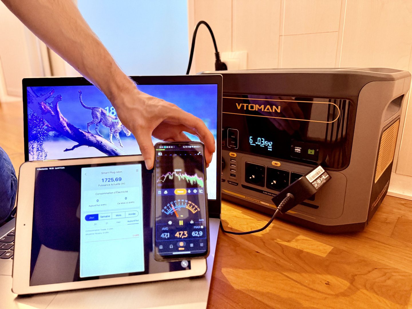 Photo ChrisTec test Batterie VTOMAN FlashSpeed 1500 Station Électrique Portable 1548Wh (44)