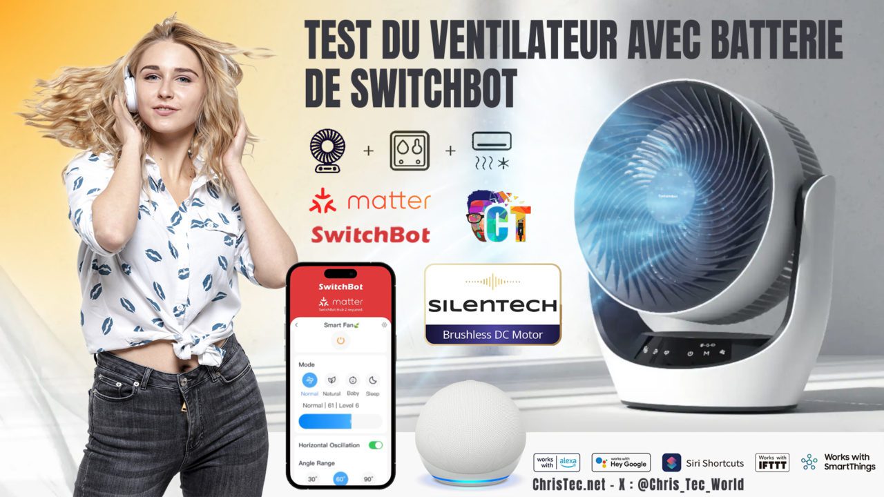 Test du ventilateur intelligent SwitchBot : un ventilateur rotatif sur batterie, silencieux et connecté